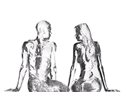 Bronze Sculpture, contemporary nude figure, crystal clear